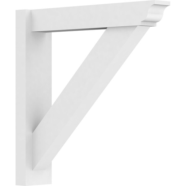 Ekena Millwork Traditional Architectural Grade PVC Outlooker with Traditional Ends, 5"W X 24"D X 24"H OUTP05X24X24TRA01 - main